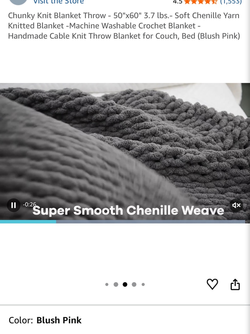 Cozy Chunky Knit Gray Throw Blanket - Picture 6 of 11